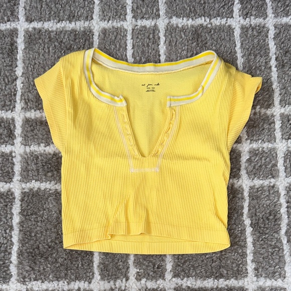 Urban Outfitters Tops - Urban Outfitters Yellow Out from Under Go for Gold Seamless Top